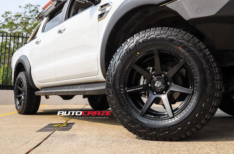 FORD RANGER AVALANCHE MATTE BLACK FRONT MILLED